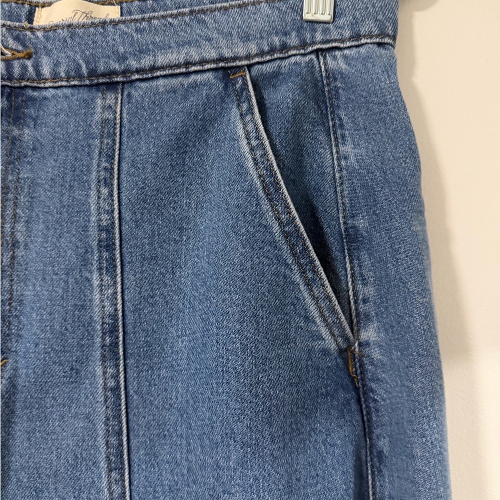 Universal Thread Light Blue Denim Panel A-Line Ma… - image 4